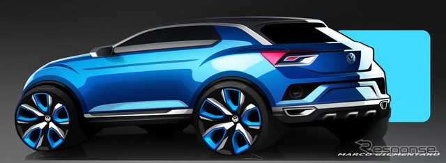 フォルクスワーゲン T-ROC のイメージスケッチ