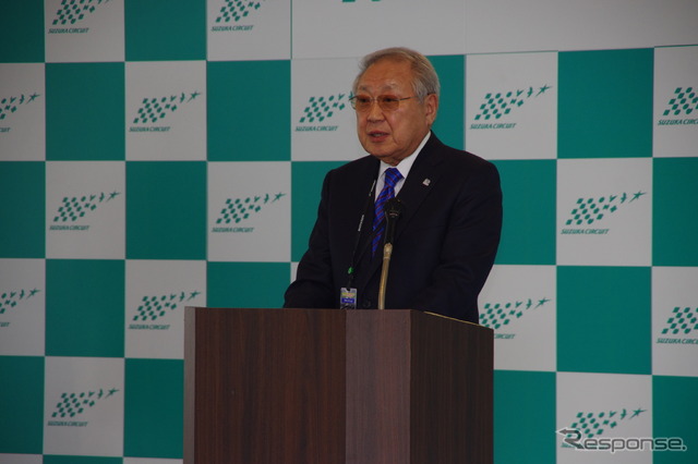 JAF会長の小栗七生氏も駆けつけた。