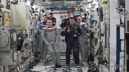 ISS、指揮権移譲セレモニーの様子(出典:JAXA/NASA)