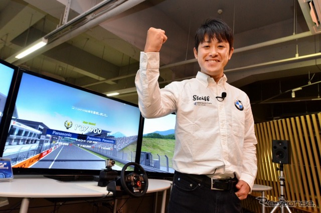 GT6を初プレイの荒聖治選手、1分37秒900を記録