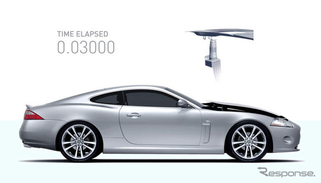 【フランクフルトモーターショー05】ジャガー XK 新型の発火式ボンネット