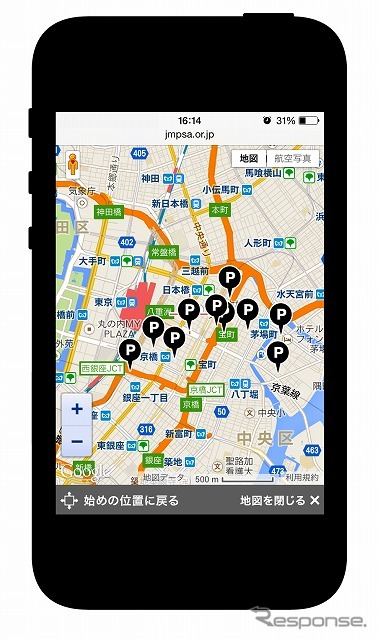 地図ページ画面イメージ