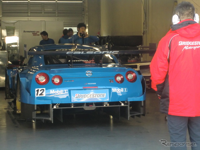GT500クラスのGT-R勢で2日間総合の最速タイムをマークしたのは、#12 カルソニックIMPUL GT-R(全体5位)。