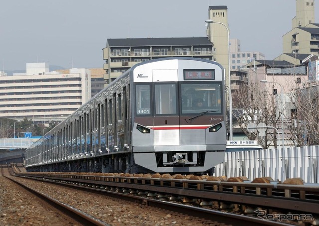 北大阪急行が導入する新型車両9000形「POLESTARII」。4月28日から営業運行を開始する。