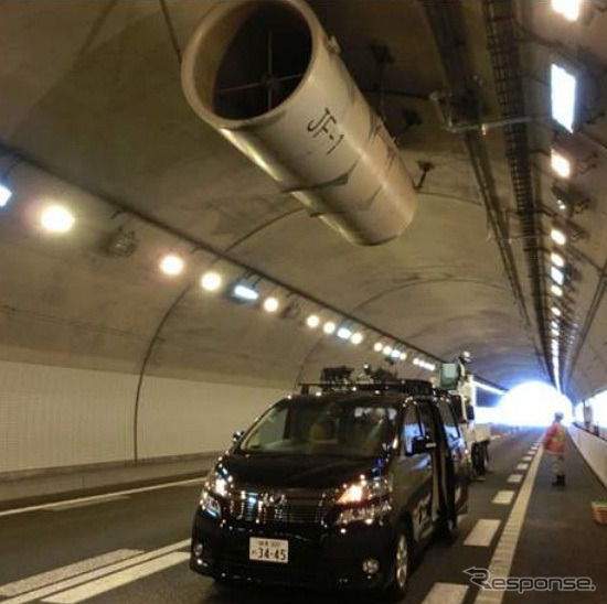 トンネル内の撮影状況