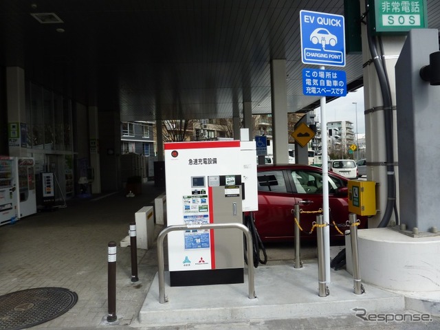 代々木PAに設置されている急速充電器