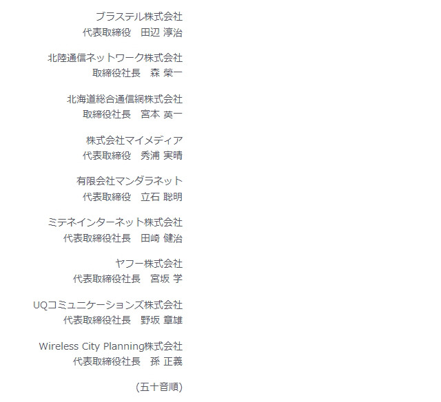 連名要望書の提出団体（3/3）