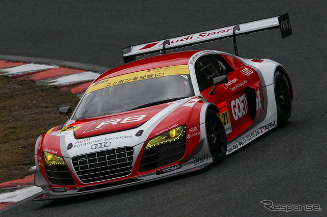 GT300予選16位の#21 アウディR8 LMS ultra。撮影:益田和久
