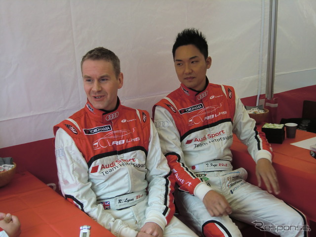 今季の#21 Audi R8 LMS ultraは、ライアン(左)と藤井のコンビ。