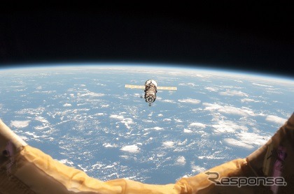 ISSから離脱した54P（出典：JAXA／NASA）