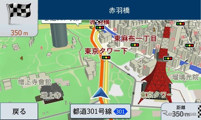 グラフィック表示にこだわった日本向け地図の一例