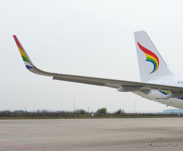 シャークレットの装備されたチベット航空のA319