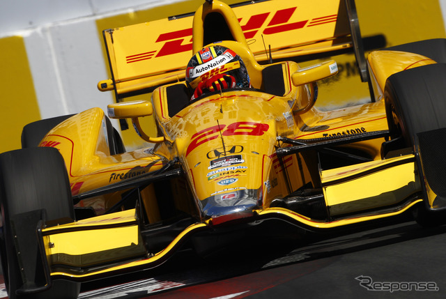 ポールから快調にレースを進めていたハンターレイだが、接触アクシデントで勝利を逃す。写真:Honda