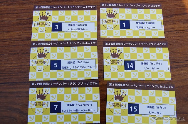 試食した中でもっとも美味かったもの1点を投票するシステム。