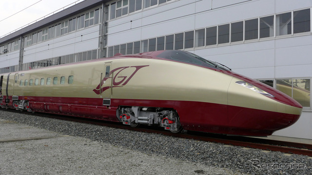 フリーゲージトレイン新試験車両の先頭車、FGT-9001(1号車)