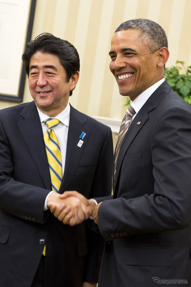 安倍晋三首相とバラク・オバマ大統領（2013年2月ワシントンDC）