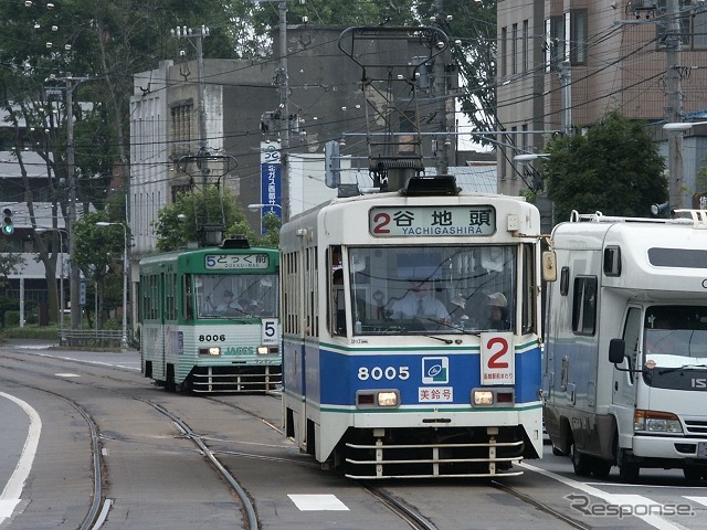 消費税率引き上げに伴う函館市電の運賃改定は5月1日に。本来の税率引き上げ日より1カ月遅れの実施となる。