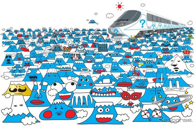 「フジサン特急キャラ選挙」は5月18日まで実施。『フジサン特急』の新しい車両に描く富士山キャラを一般投票で決める。