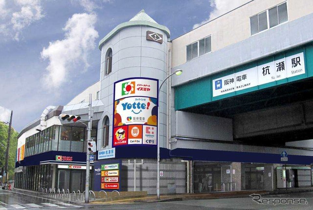 5月9日にリニューアルオープンする杭瀬駅の高架下商業施設。名称も「駅の街杭瀬」から「Yotte杭瀬」に改める。