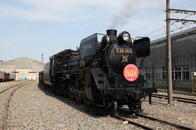 秩父鉄道の『SLパレオエクスプレス』。今回の車両基地公開イベントでは貨車けん引の模擬走行を行う。