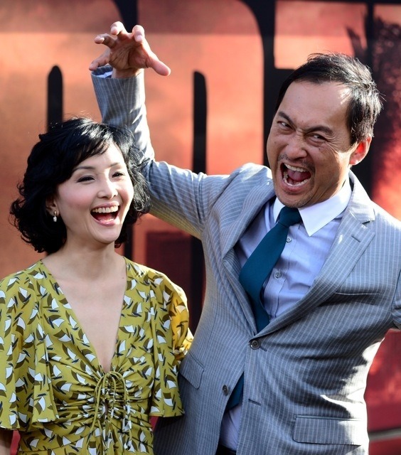 渡辺謙(向かって右)&南果歩夫妻/『GODZILLA』ワールドプレミア (c) Getty Images