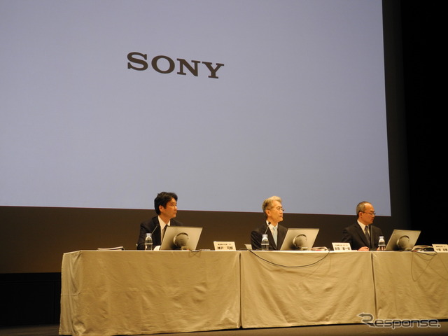 ソニーの2014年3月期決算会見の様子
