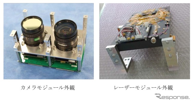 左：カメラモジュールの外観右：レーザーモジュールの外観