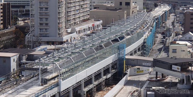 本線星川～天王町間の連立事業は引き続き高架橋本体の構築工事などを進める。