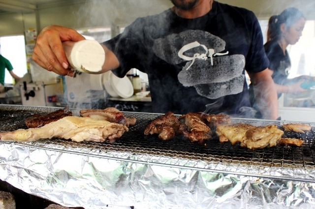 「まんパクグリル」で調理されていたお肉