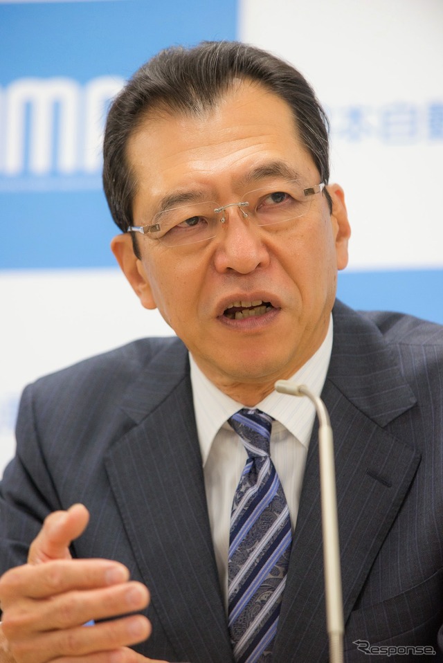 日本自動車工業会の池史彦会長（ホンダ会長）