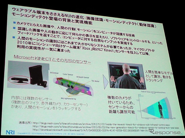 野村総合研究所(NRI)主催の「ITロードマップセミナー SPRING 2014」(ウェアラブルコンピューティング時代の幕開け」)