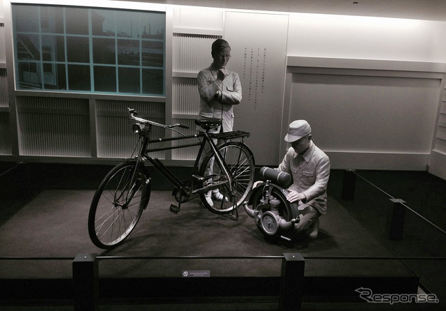 原動機付自転車の展示　産業技術記念館