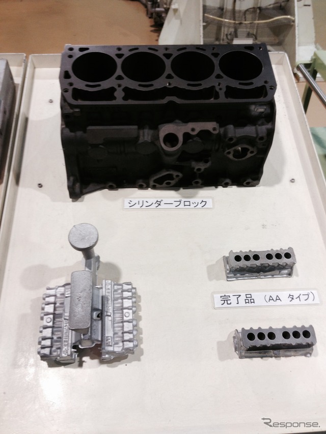 エンジンブロックの展示　産業技術記念館