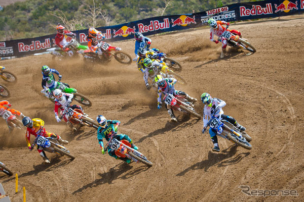 450クラスモト1でホールショットを奪ったジョシュ・グラント
