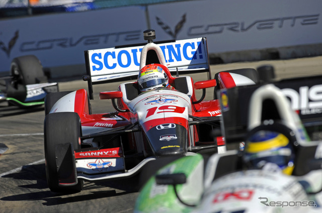 ジャスティン・ウィルソンは決勝4位。写真:Honda