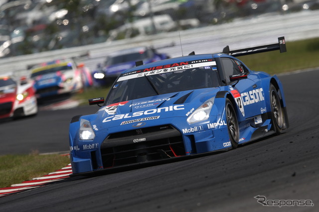 #12 GT-Rは3位で、開幕から3戦連続表彰台。<撮影:益田和久>