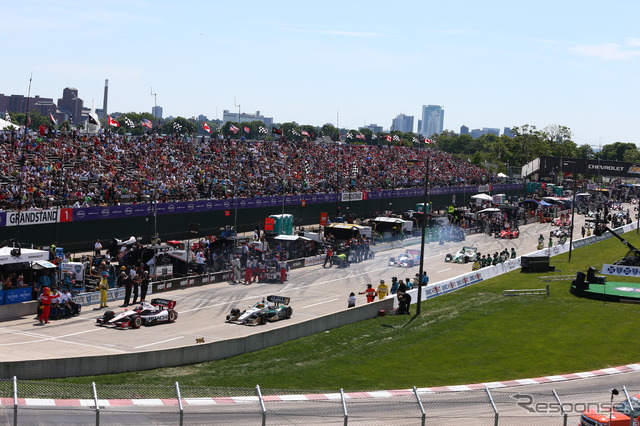 インディカー・シリーズは、インディ500翌週にデトロイト市街地での連戦をこなした。写真:INDYCAR