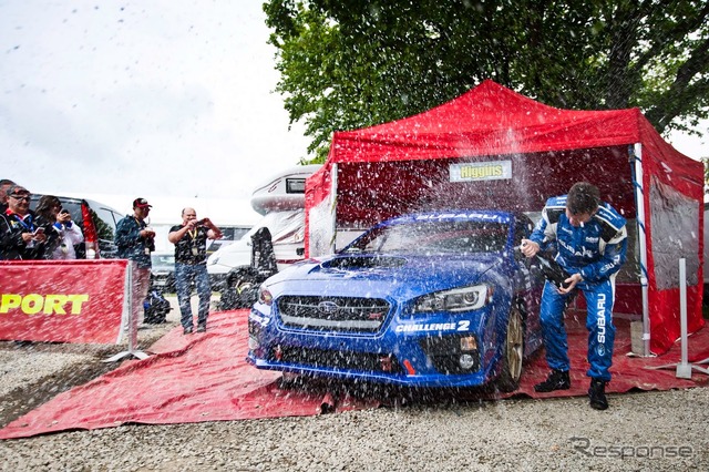 英マン島一周で最速ラップを記録した新型スバル WRX STI