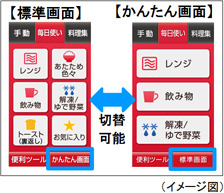 「カラータッチ液晶」採用でメニュー選びなどの操作性が向上