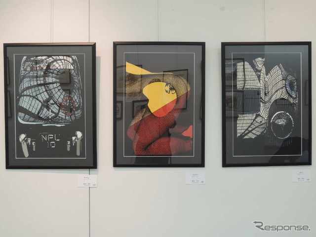 会場風景(オートモビル・アート連盟 作品展)