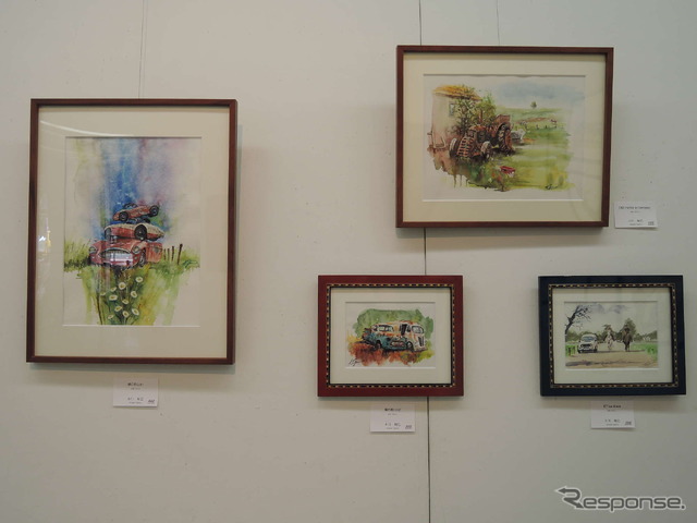 会場風景(オートモビル・アート連盟 作品展)