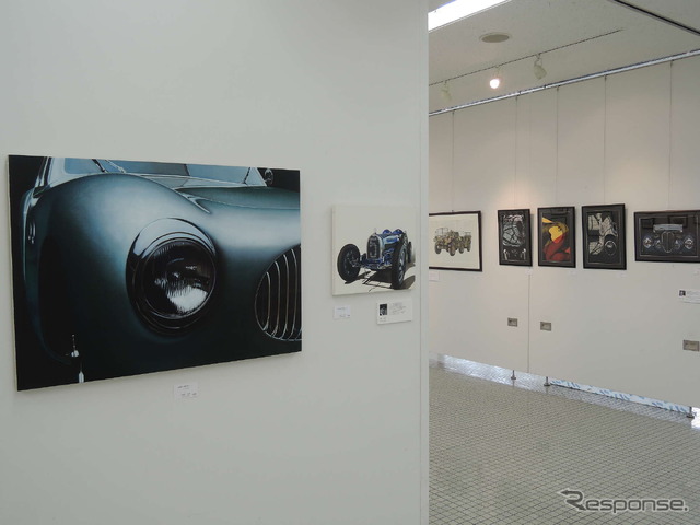 会場風景(オートモビル・アート連盟 作品展)