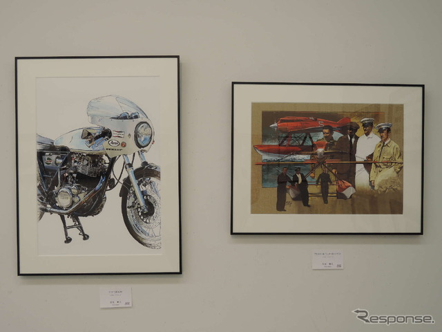 会場風景(オートモビル・アート連盟 作品展)