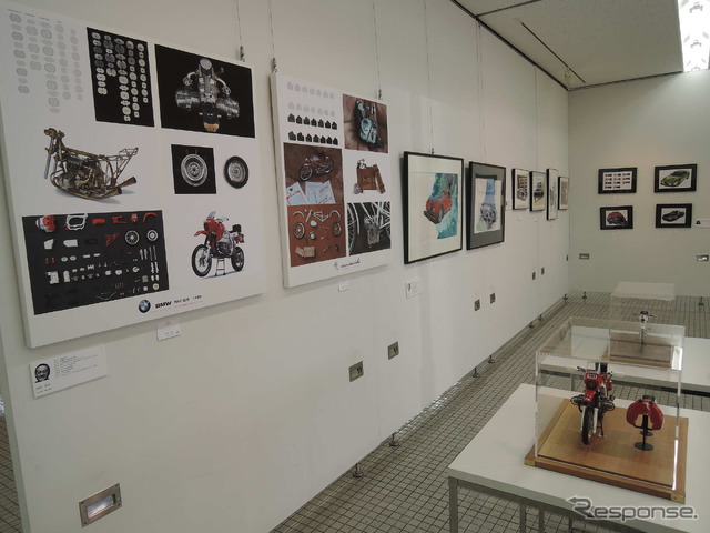 会場風景(オートモビル・アート連盟 作品展)