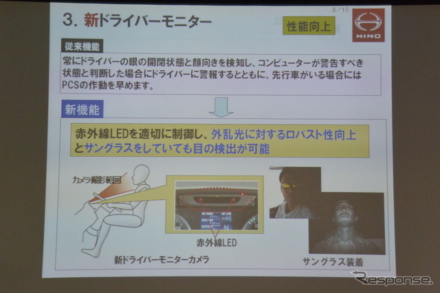 日野自動車 新ドライバーモニター デモ