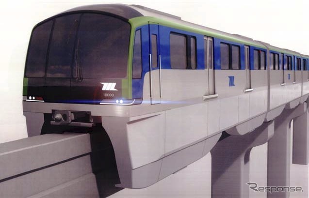 東京モノレールが導入する新型車両10000形のイメージ。営業運転開始に先立ち試乗会を実施する。