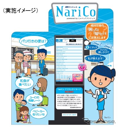 成田国際空港、自動音声案内が可能なデジタルサイネージを期間限定で設置