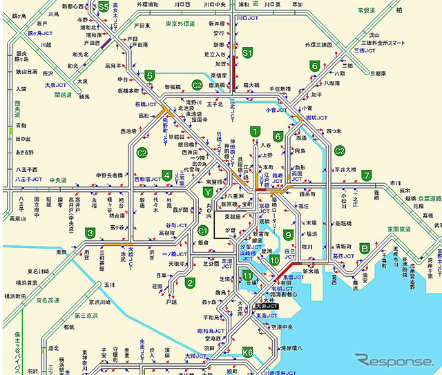 首都高 06月30日16時25分 現在