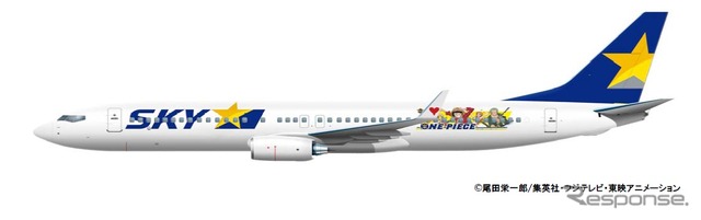 スカイマーク、特別塗装機「ワンピース・ジェット」が就航（出典：尾田栄一郎／集英社・フジテレビ・東映アニメーション）