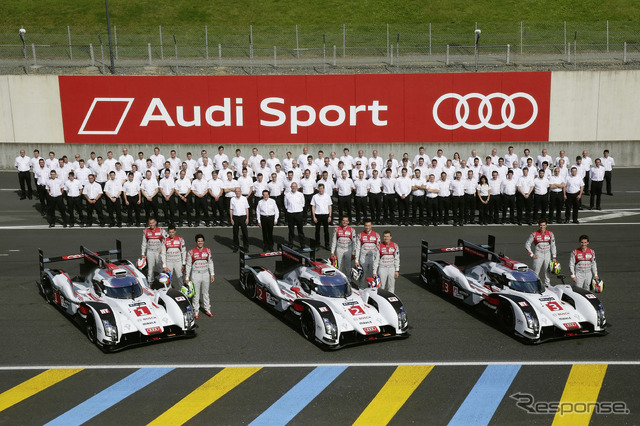 アウディは3台体制でルマンを戦った。写真:AUDI